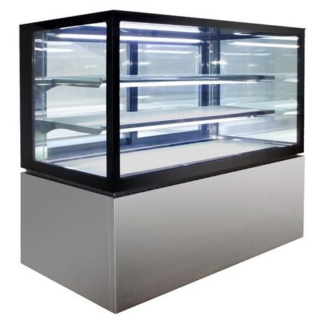 Square Glass 3 Tier Hot Display 900mm
