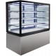 Square Glass 4 Tier Hot Display 1200mm