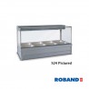 Square glass hot foodbar