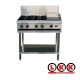 4 Gas Open Burner Cooktop + 300 Right Grill