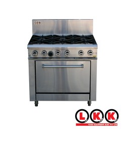 6 Gas Open Burner Cooktop Oven Range