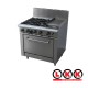 4 Gas Open Burner Cooktop + 300mm Right Grill Oven Range