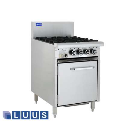 LUUS 600mm Wide Ovens, 4 burners & oven
