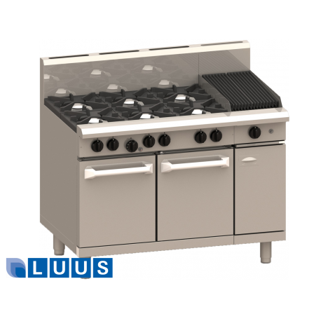 LUUS 1200mm Wide Ovens, 8 burners & oven