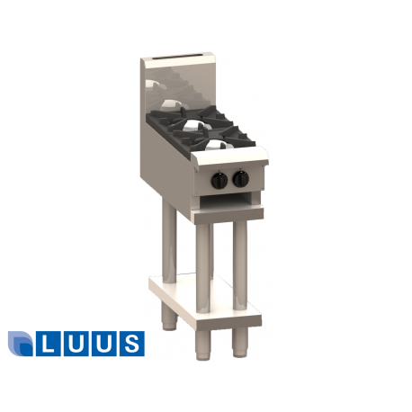 LUUS 300mm Wide Cooktops, 2 burners & shelf
