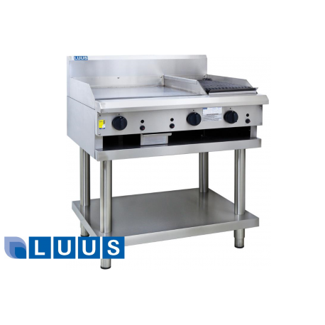 LUUS 1200mm Wide Grill and Chargrill, 900 grill & 300 char